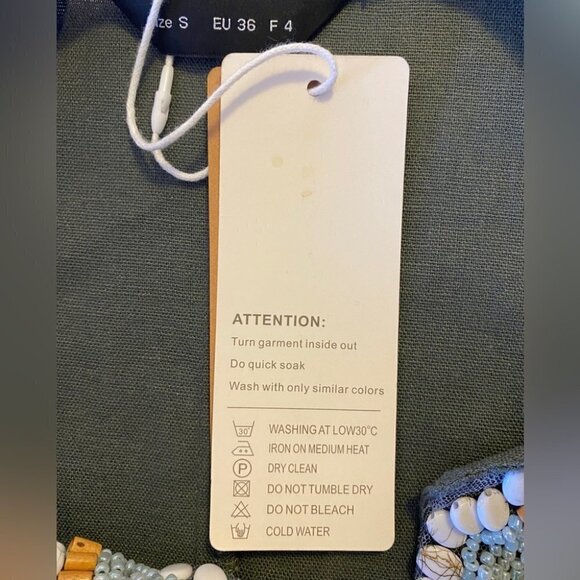 NWT Tendency Sage Green Tapestry Maxi  Dress Ladies SM - Picture 11 of 13